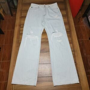 Kancan Light Wash Button Fly Denim Jeans - Size 11/29